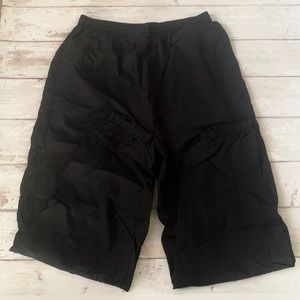 Mens L/G Black Swish Sweatpants Joggers Pants Sweats Athletic Wear Size Large